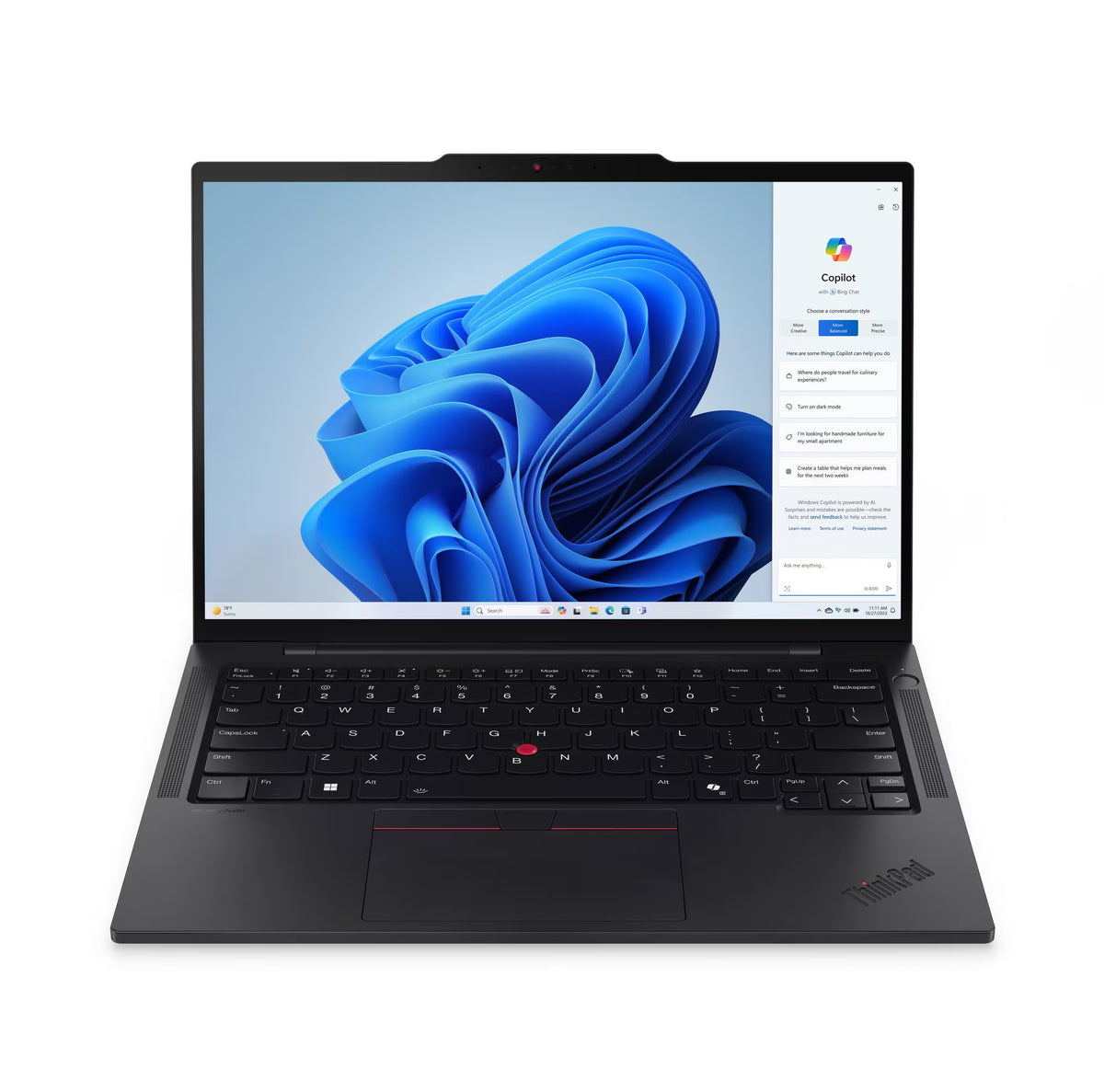 Lenovo ThinkPad T14s Gen5 Laptop, 14" WUXGA IPS Display, Intel Core Ultra 7 155U, 16GB RAM, 512GB SSD, Intel Graphics, English Keyboard, Windows 11 Pro, Black