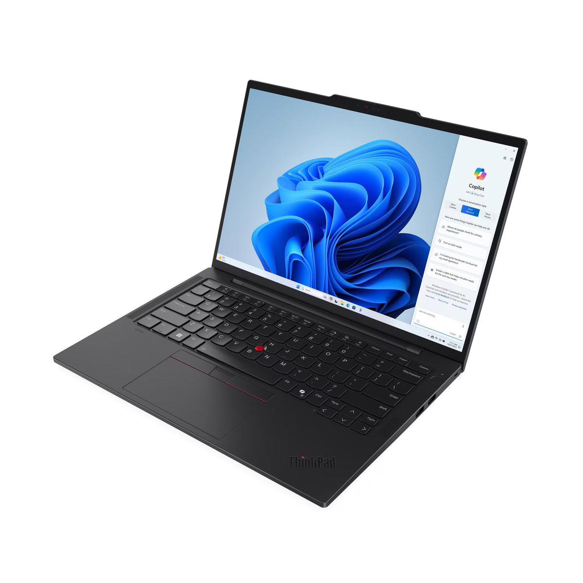 Lenovo ThinkPad T14s Gen5 Laptop, 14" WUXGA IPS Display, Intel Core Ultra 7 155U, 16GB RAM, 512GB SSD, Intel Graphics, English Keyboard, Windows 11 Pro, Black