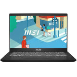 MSI Modern 14 C12MO Laptop, 14" FHD IPS Display, Intel Core i5-1235U Processor, 8GB RAM, 512GB SSD, Intel UHD Graphics, English-Arabic Keyboard, Windows 11 Home, Classic Black