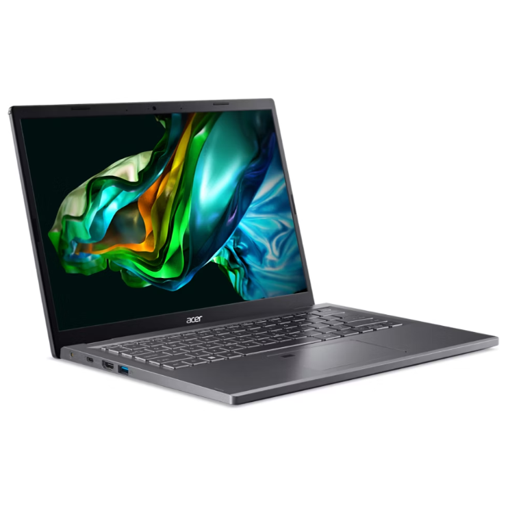 Acer Aspire 5 Laptop, 14" WUXGA IPS 60Hz Display, Intel Core i5-1335U, 8GB/512GB, Intel Iris Xe Graphics, English-Arabic Keyboard, Windows 11 Home, Iron