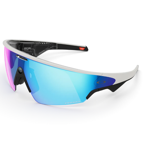 Oakley Meta Vanguard AI Glasses in White | Prizm Sapphire