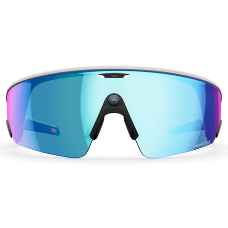 Oakley Meta Vanguard AI Glasses in White | Prizm Sapphire, view 3