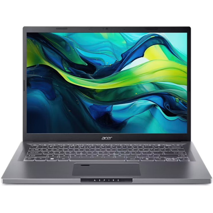 Acer Aspire 14, 14" WUXGA IPS Display, Intel Core 7-150U, 16GB/1TB, Shared Intel , English-Arabic Keyboard, Win 11 Home, Iron (Copy)