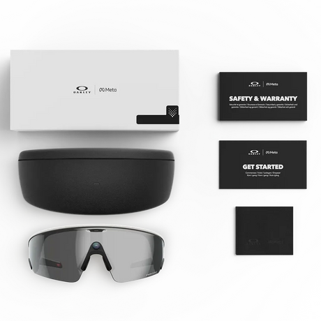 Oakley Meta Vanguard AI Glasses in White | Prizm Black, view 4