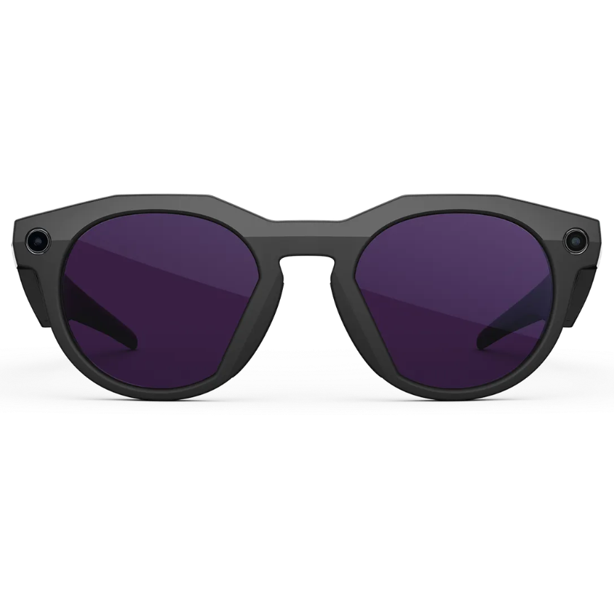 Oakley Meta HSTN Ai Glasses in Black / Clear to Amethyst Transitions