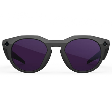 Oakley Meta HSTN Ai Glasses in Black / Clear to Amethyst Transitions
