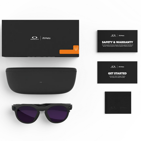 Oakley Meta HSTN Ai Glasses in Black / Clear to Amethyst Transitions, view 5