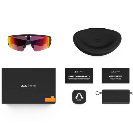 Oakley Meta Vanguard AI Glasses in Black | Prizm Transitions Ember, view 4