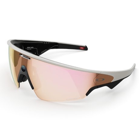 Oakley Meta Vanguard AI Glasses in White | Prizm Rose Gold