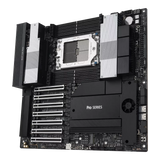 ASUS Pro WS WRX90E-SAGE SE AMD sTR5 EEB Workstation Motherboard 7 PCIe 5.0 x16 slots, multi-GPU support, robust 32+3+3+3 power-stage design, CPU and memory overclocking ready, 4 PCIe 5.0 M.2 slots, dual 10 Gb LAN, PCIe Q-Release Slim