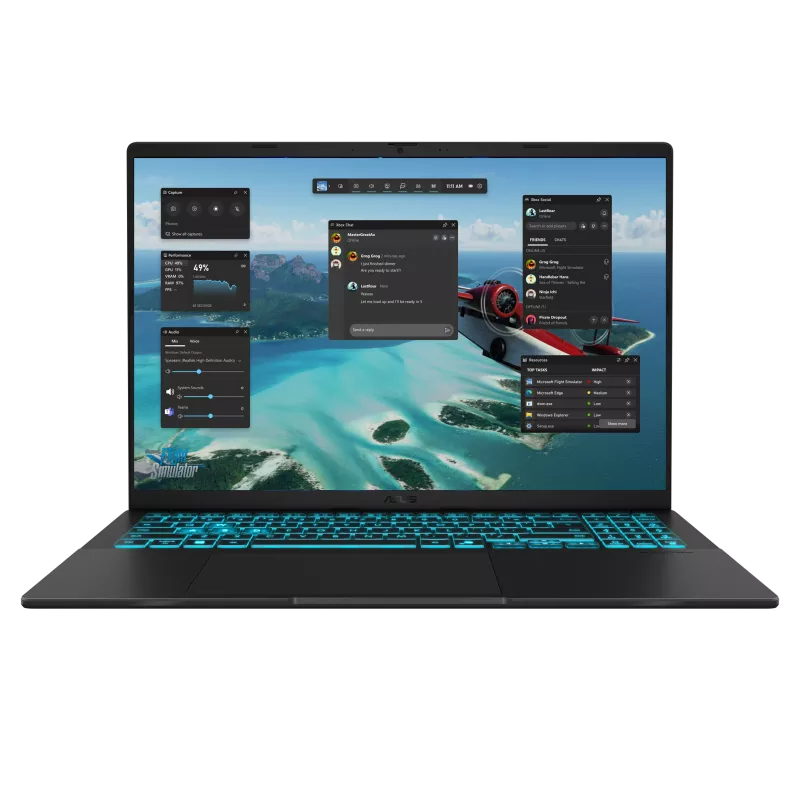 ASUS V16 V3607VM-ES74 Gaming Laptop, 16" 144Hz Full HD+ Display, Intel Core 7 240H, 16GB RAM, 512GB SSD, GeForce RTX 5060 8GB GPU, English Keyboard, Windows 11, Black