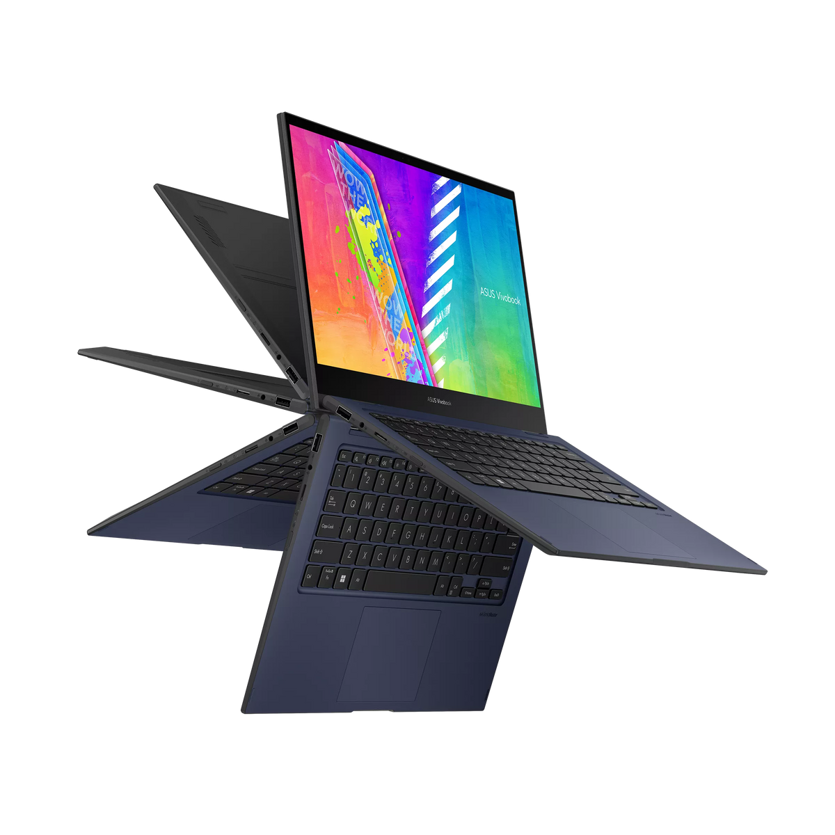 ASUS Vivobook Go 14 Flip (TP1400) 2 in 1 Laptop, 14.0'' FHD Touch, Intel Celeron N4500 1.1 GHz, 4GB RAM, 128GB SSD, Intel UHD Graphics, Free Stylus Pen + EN-AR KB, Win11, Quiet Blue