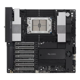 ASUS Pro WS WRX90E-SAGE SE AMD sTR5 EEB Workstation Motherboard 7 PCIe 5.0 x16 slots, multi-GPU support, robust 32+3+3+3 power-stage design, CPU and memory overclocking ready, 4 PCIe 5.0 M.2 slots, dual 10 Gb LAN, PCIe Q-Release Slim