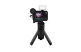 Side view of the GoPro HERO 12 Black Creator Edition showcasing its sleek design and accessory ports