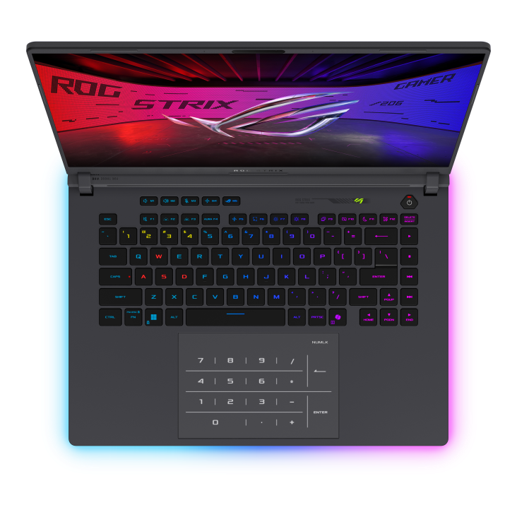 ASUS ROG Strix G16 Gaming Laptop G615JMR-RV022W, 16" WUXGA IPS 165Hz Display, Intel Core i7-14650HX, 16GB RAM, 1TB SSD, GeForce RTX 5060 8GB GPU, ENG-ARB KB, Win11, Eclipse Gray