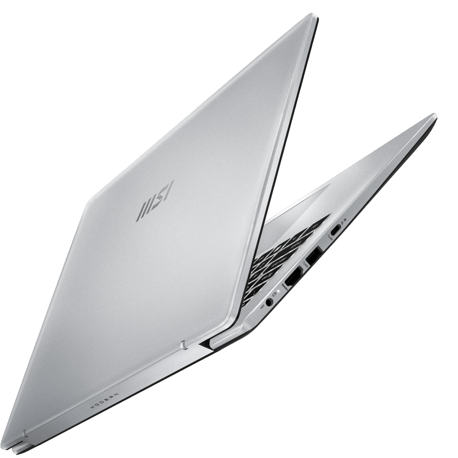 MSI Modern 14 F13MG Laptop, 14" FHD IPS Display, Intel Core i5-1335U Processor, 8GB RAM, 512GB SSD, Intel Iris Xe Graphics, English-Arabic Keyboard, Windows 11 Home, Silver
