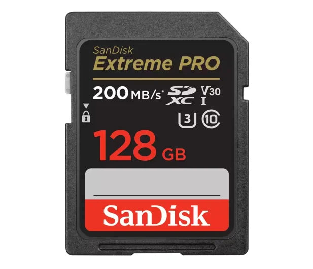 Sandisk 128GB SDXC Extreme PRO 200MB/s A2 C10 V30 UHS-I U3